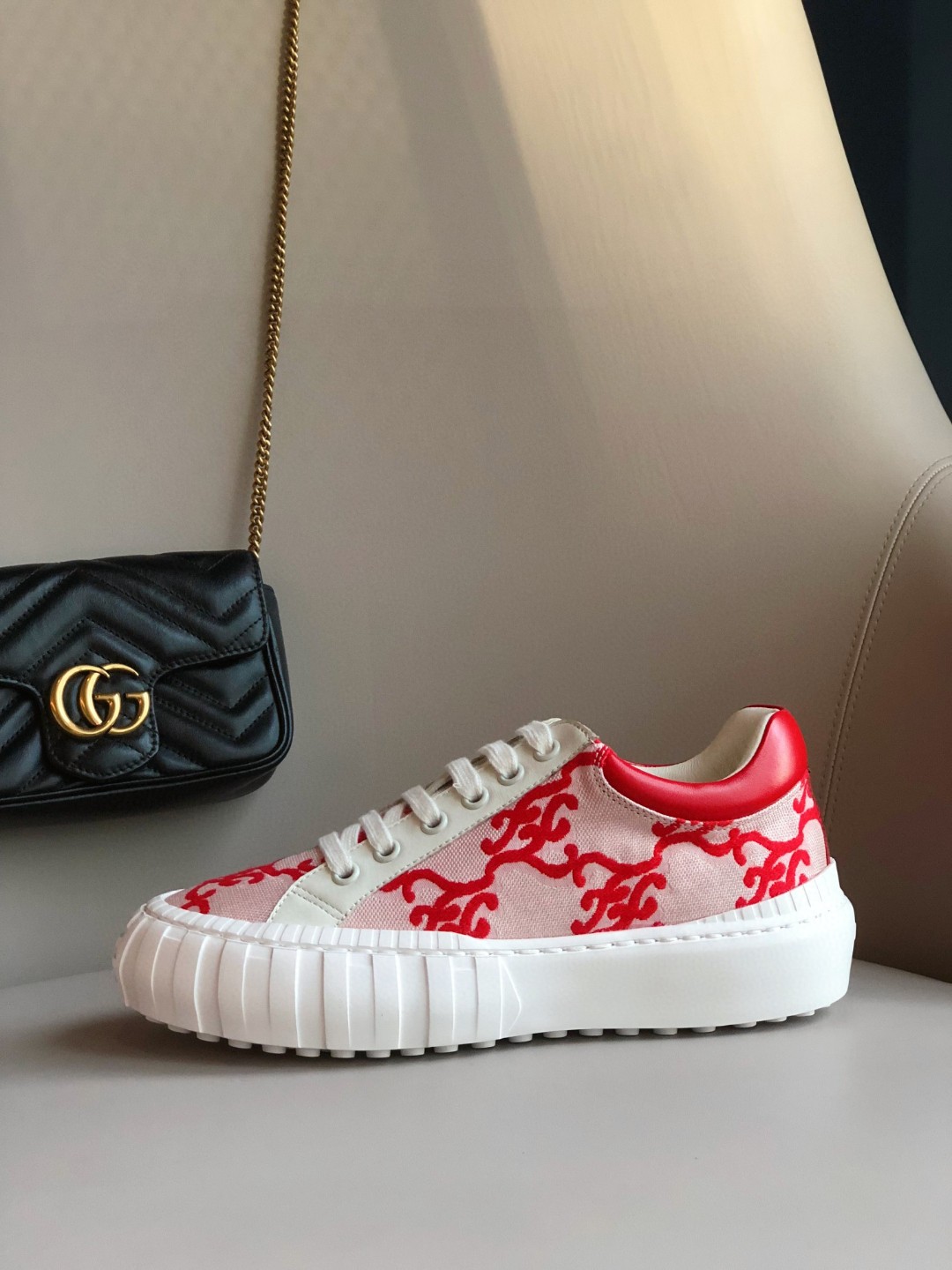 F**di Force Low Tops Sneakers Red For Men 7E1520