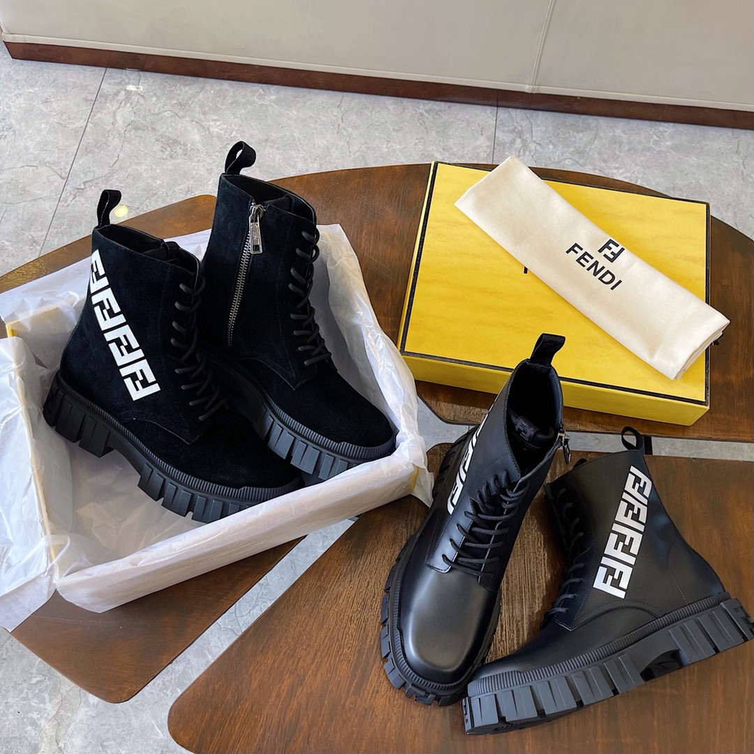 F**di Force High Tops Boots Black For Men 7U1447AD74