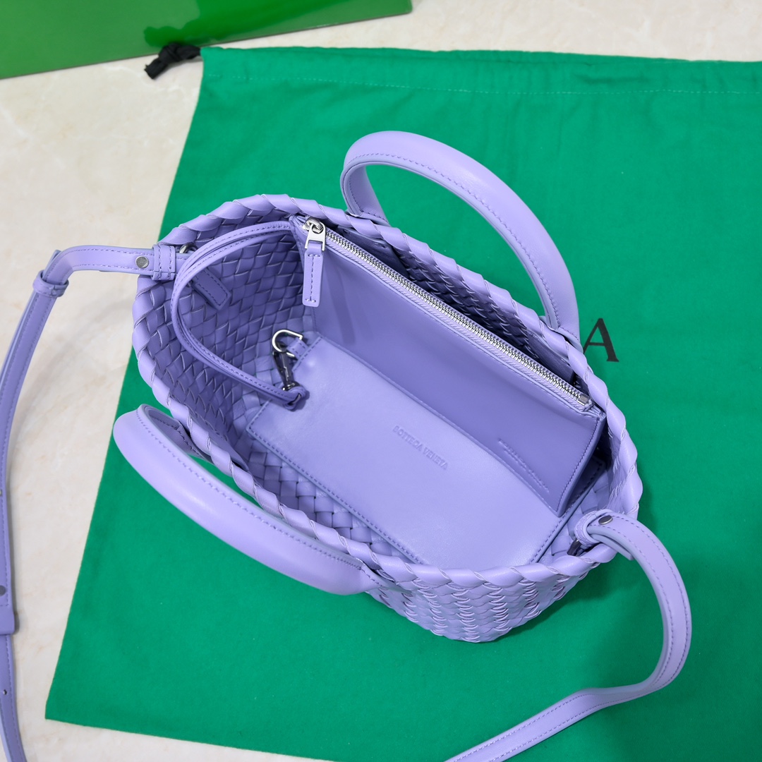 B0tt*ga Ven*ta Mini Cabat Purple, For Women, Women’s Bags 7.9in/20cm