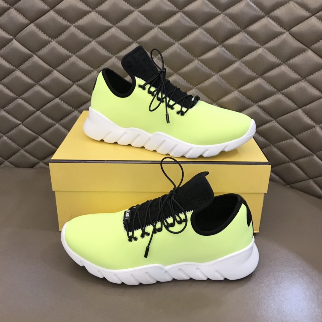 F**di Force Low Tops Sneakers Glow Green For Men
