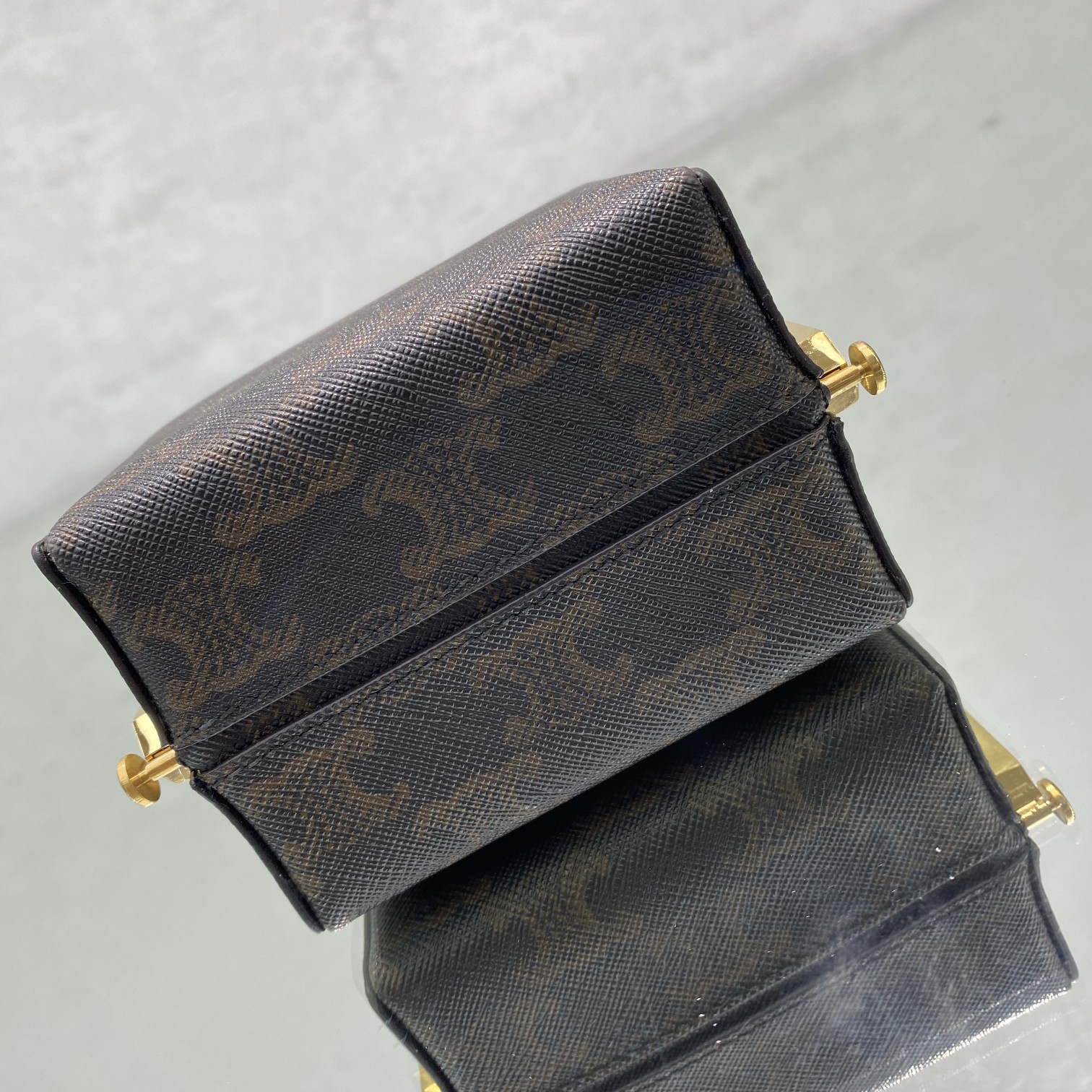 Ce1i*e Triomphe Minaudiere In Triomphe Canvas Brown For Women 4in/10cm