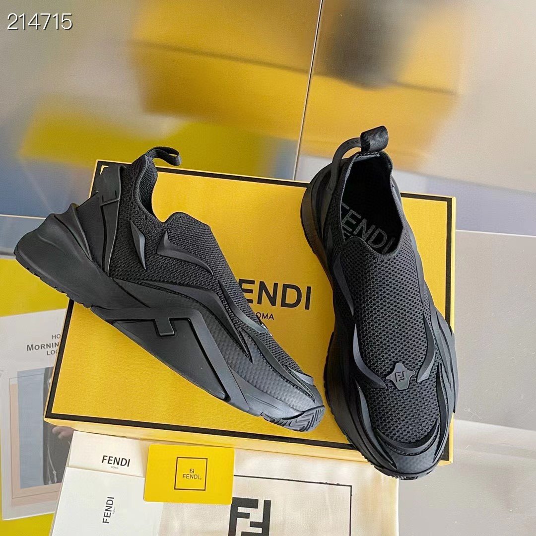 F**di Flow Black Sneakers For Men 7E1504AHI8F0ABB