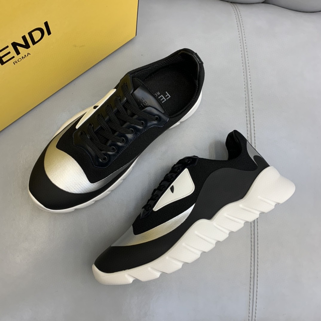 F**di Force Low Tops Sneakers Black/Grey For Men