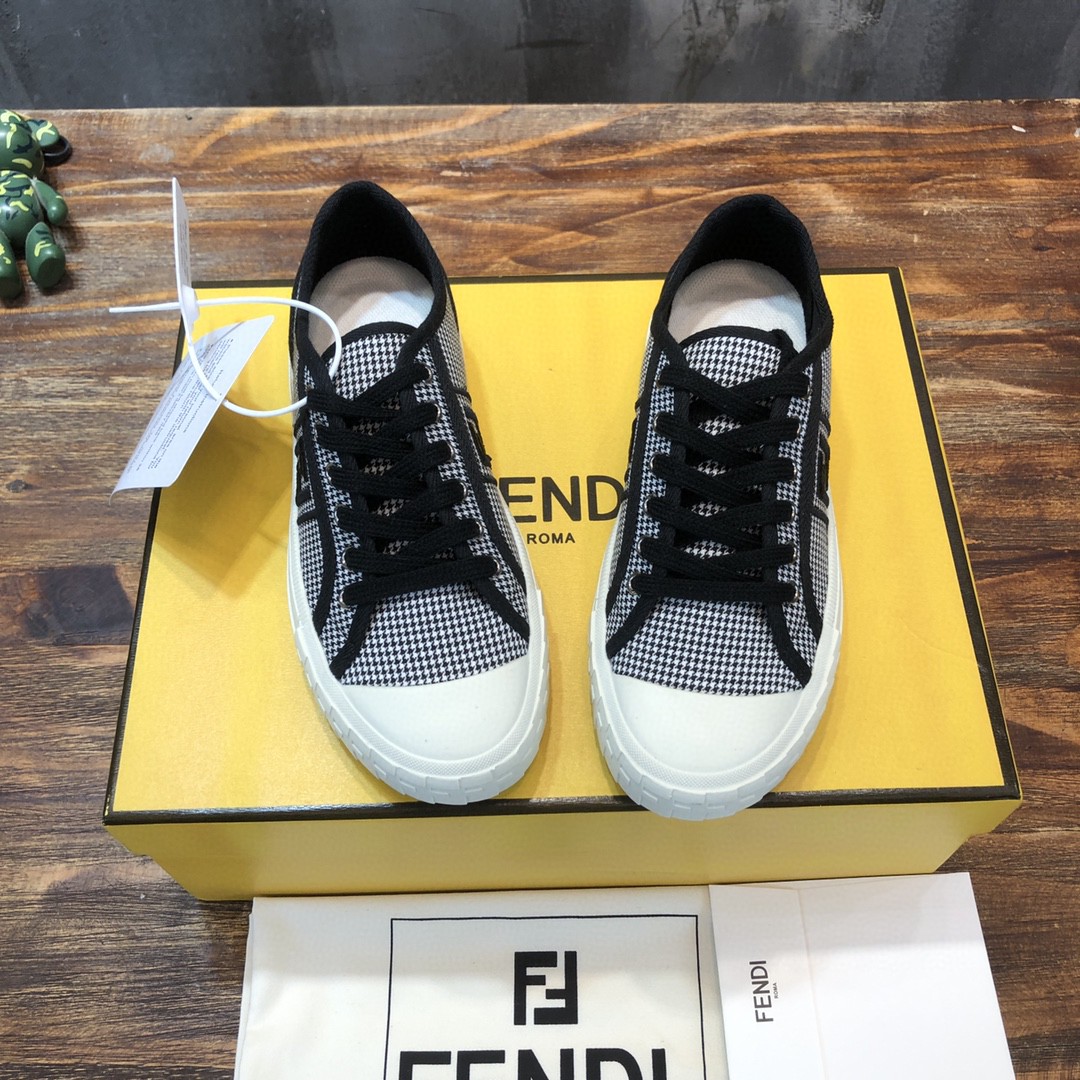 F**di Domino Fabric Sneakers Black For Women