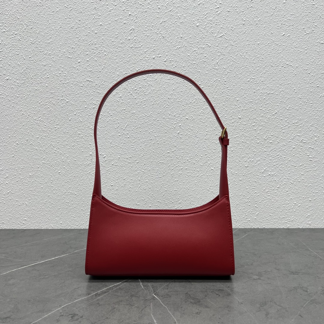 Ce1i*e Cuir Triomphe Shoulder Bag Red For Women 9.4in/24cm