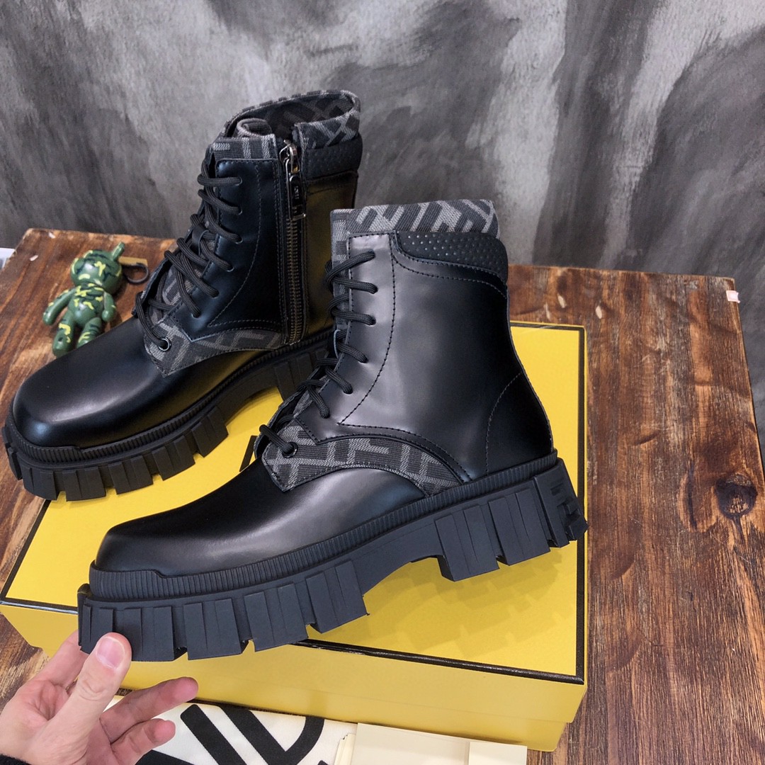 F**di Force High Tops Boots Black For Men 7U1458ADMKF1DV5