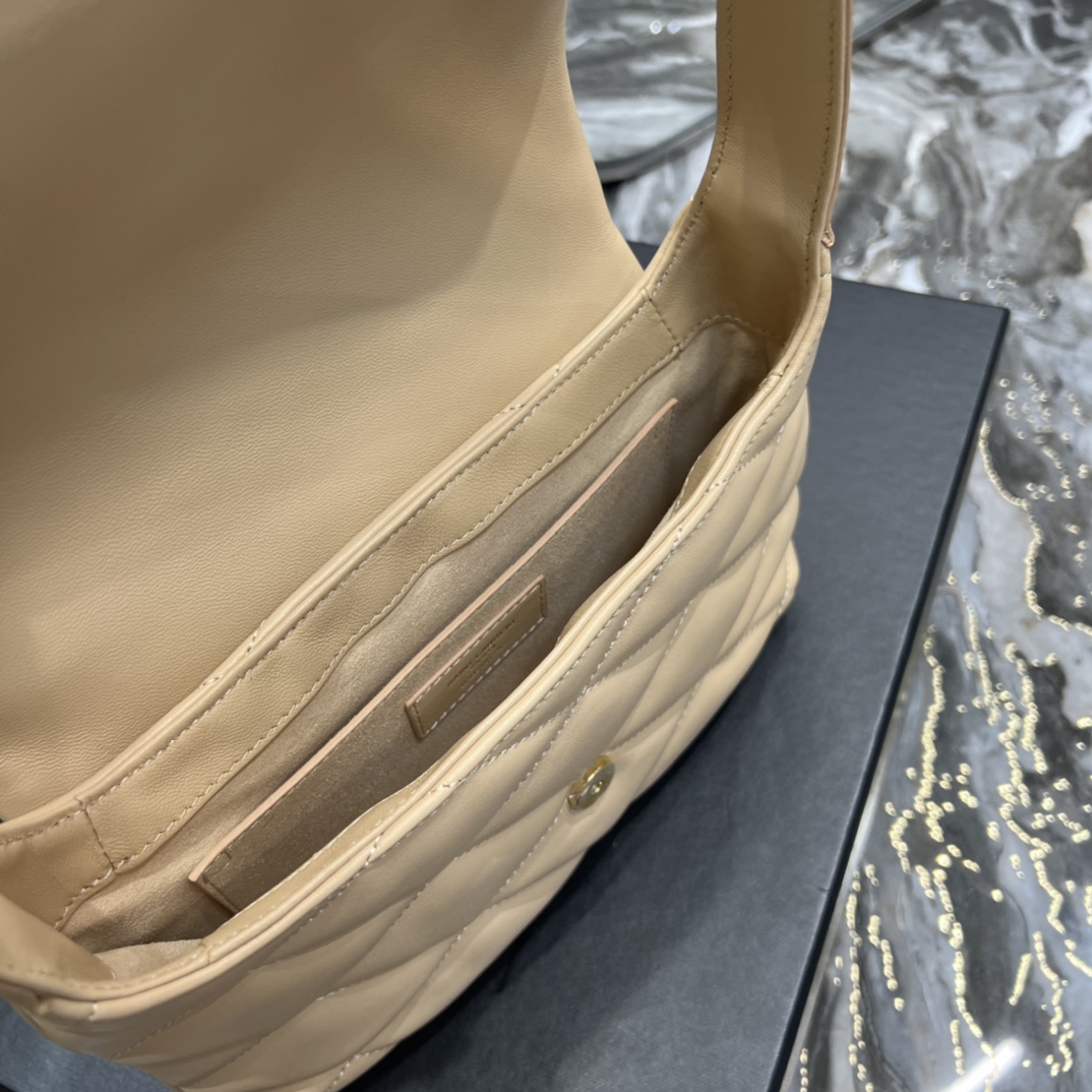 Sa1nt Lau*nt Le 57 Hobo Shoulder Bag Beige For Women, Women’s Bags 9.8in/25cm Y51