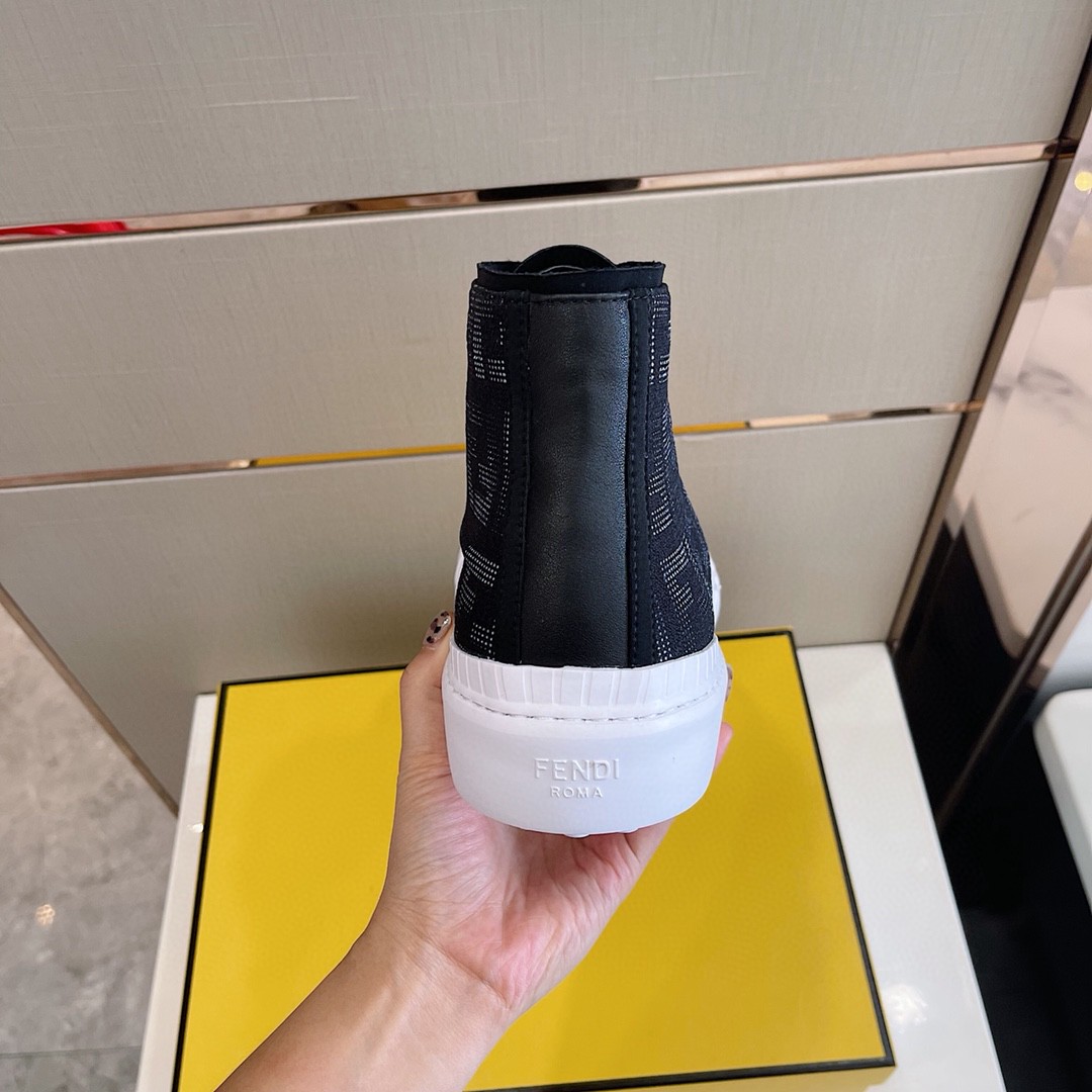 F**di Force High Tops Sneakers Dark Blue For Men 7E1424AD76F13RZ