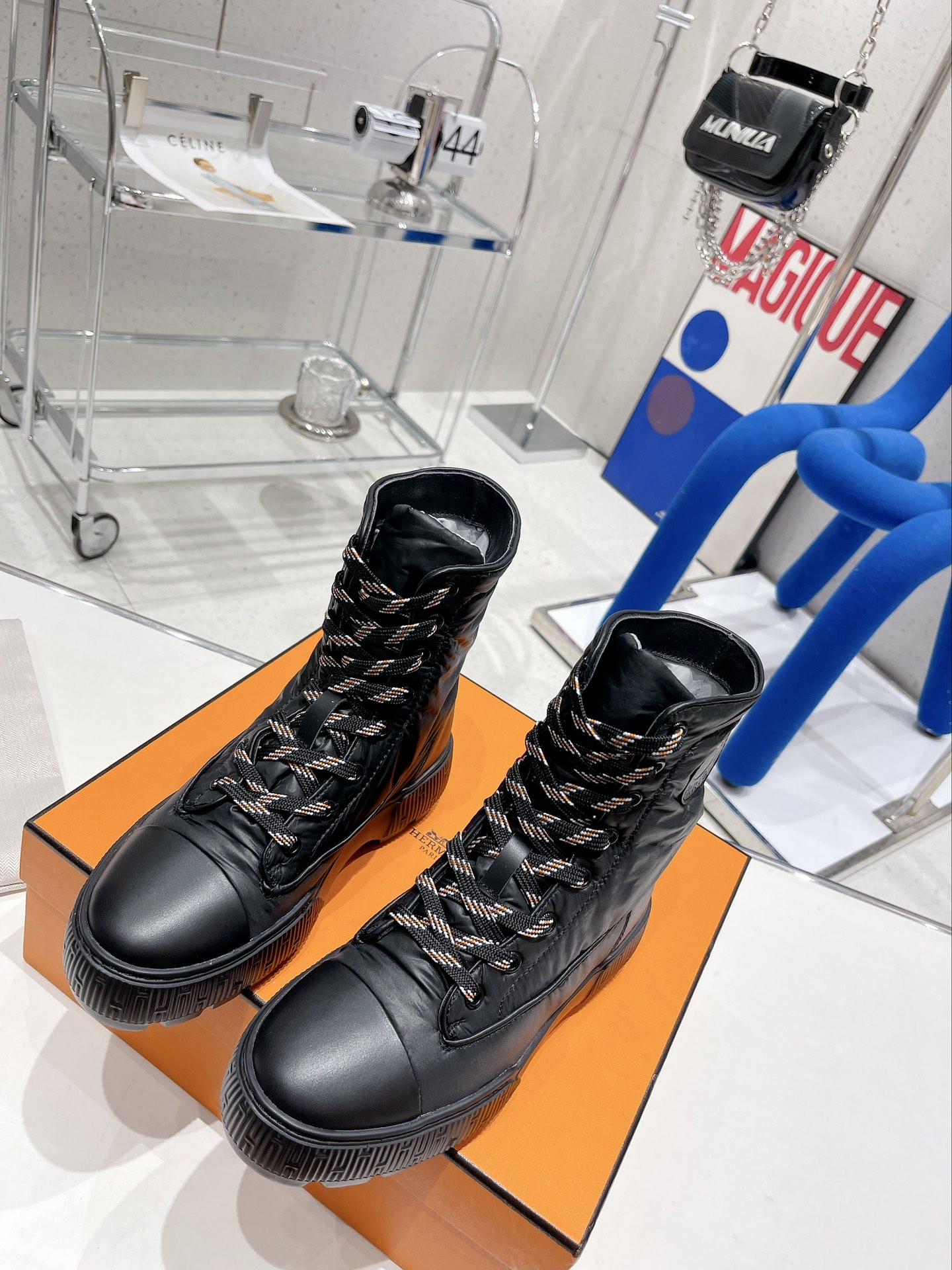 H**me5 Fresh Ankle Boots Black For Women 1.8in/4.5cm