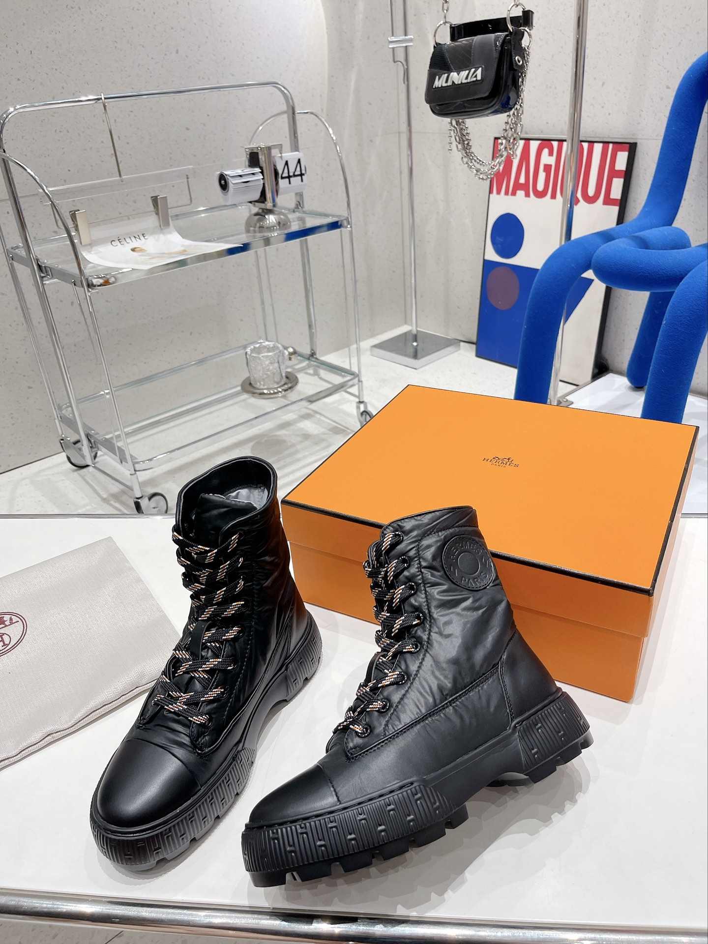 H**me5 Fresh Ankle Boots Black For Women 1.8in/4.5cm