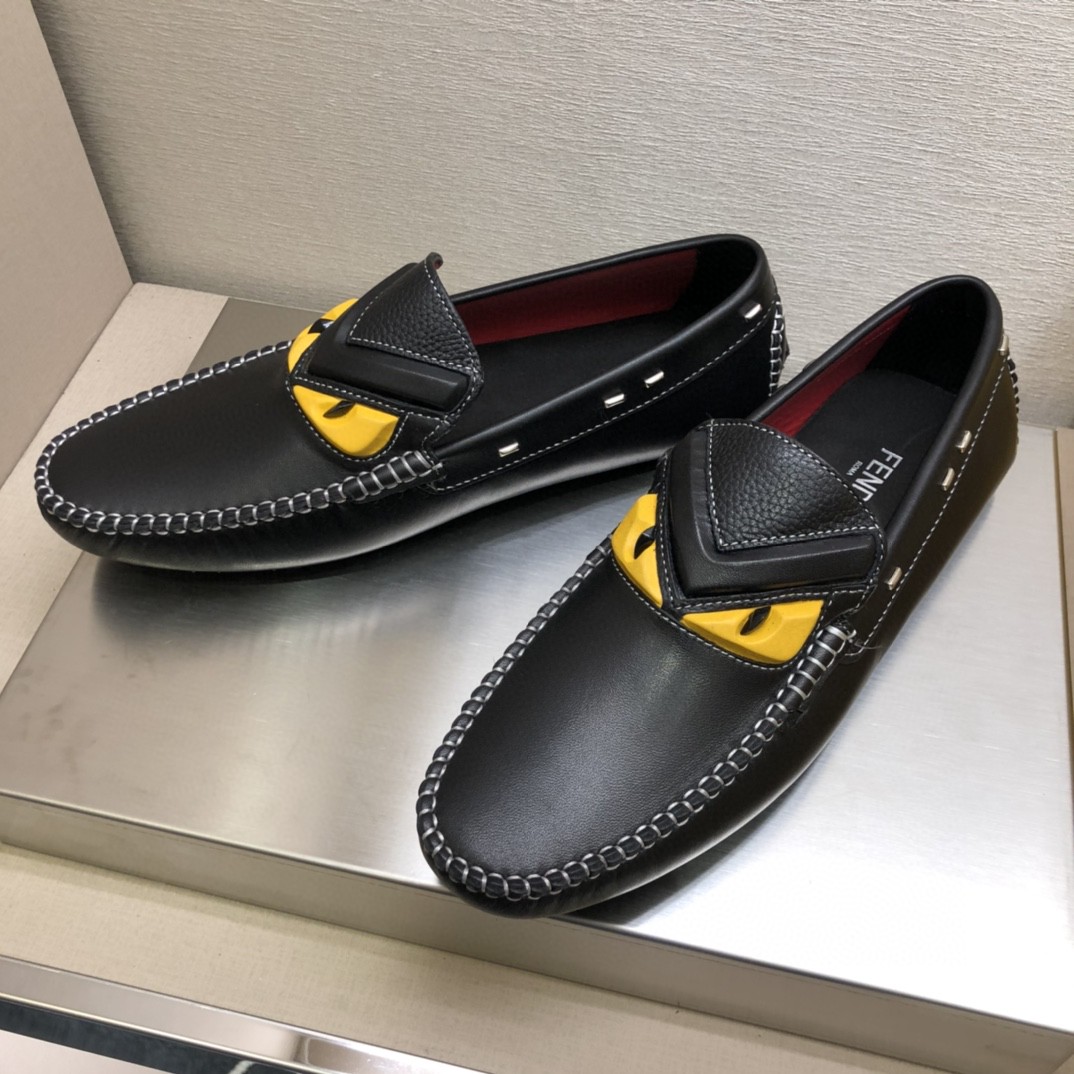 F**di Force Black Loafers For Men