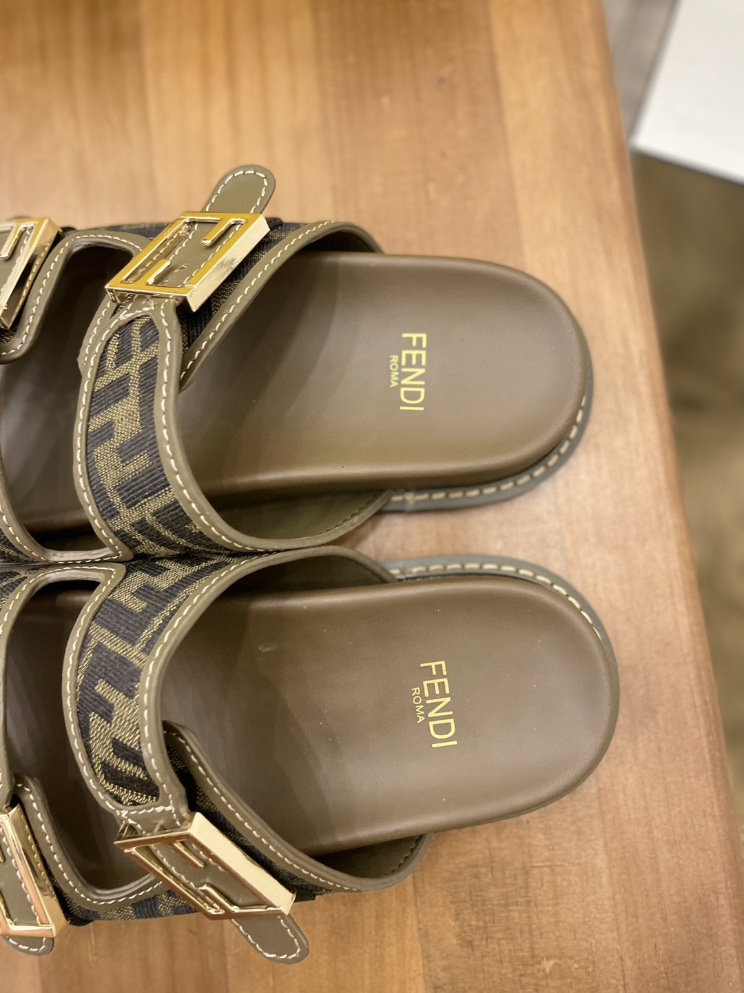 F**di Feel Slides Brown For Women