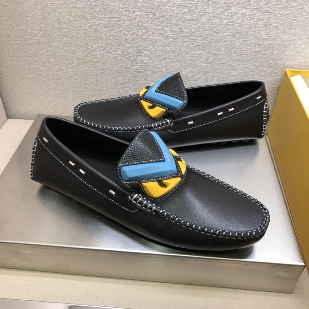 F**di Force Black Loafers For Men