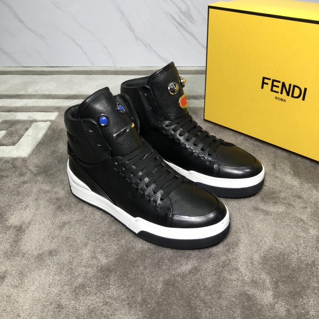 F**di Force High Tops Sneakers Black For Men