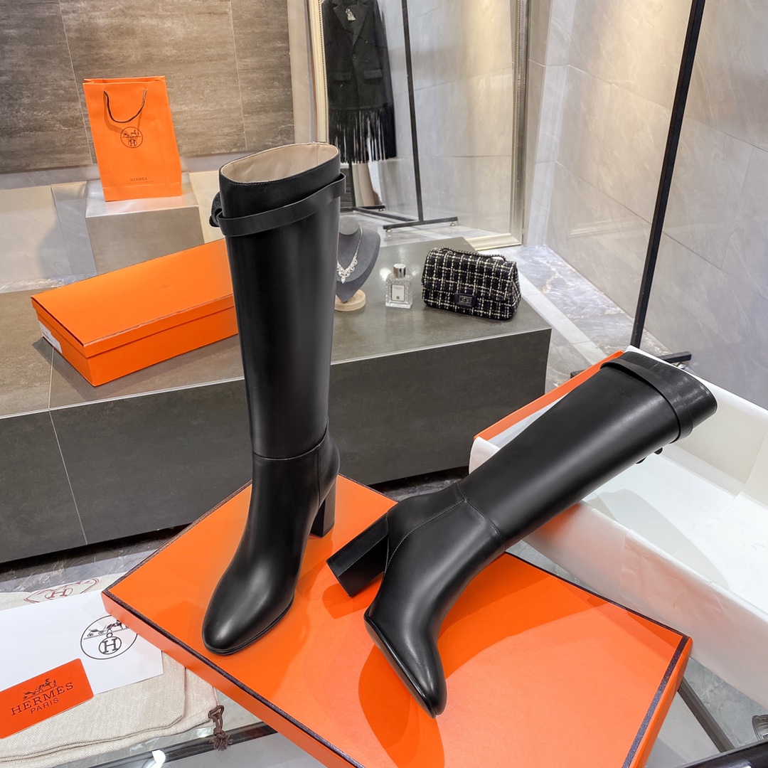 H**me5 High Heel Boots Black For Women 3.54in/9cm