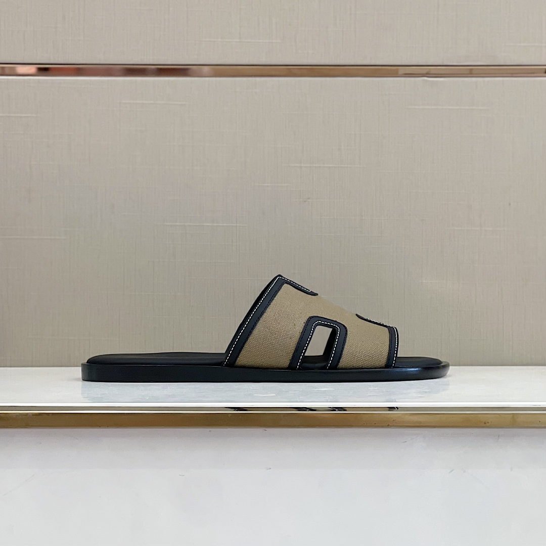 H**me5 Izmir Sandal Black And Beige For Men