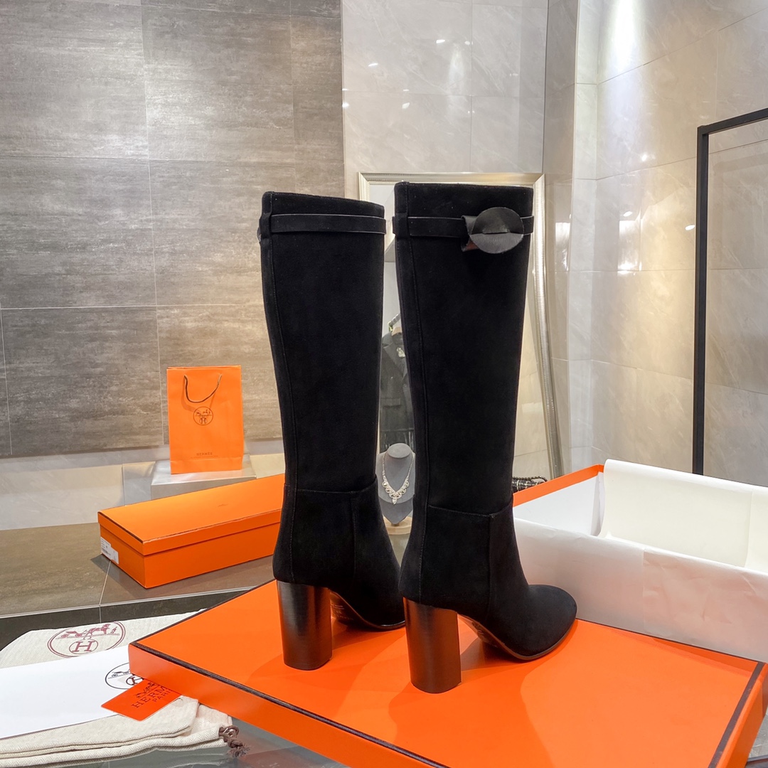 H**me5 High Heel Boots Black For Women 3.54in/9cm