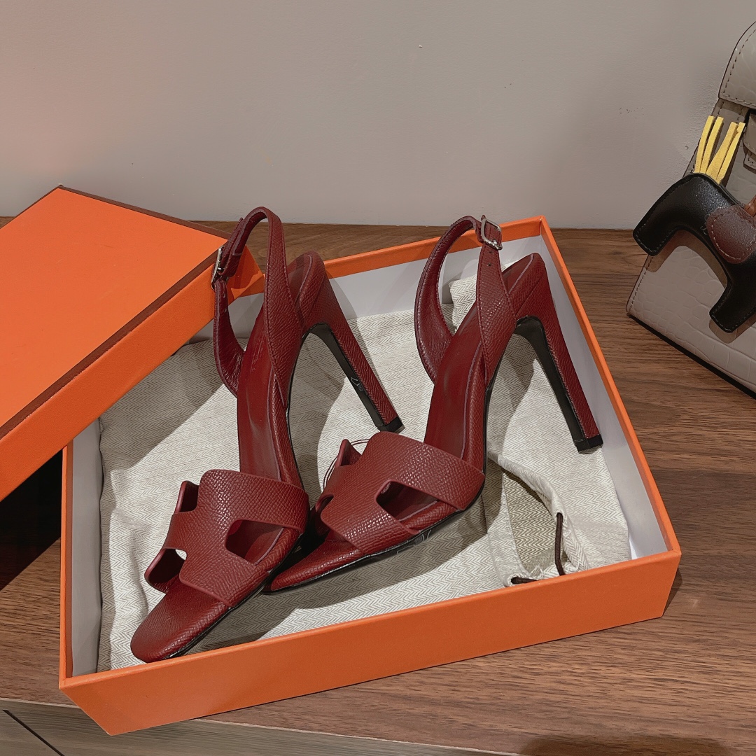 H**me5 Ella Sandal Dark Red For Women 4.1in/10.5cm