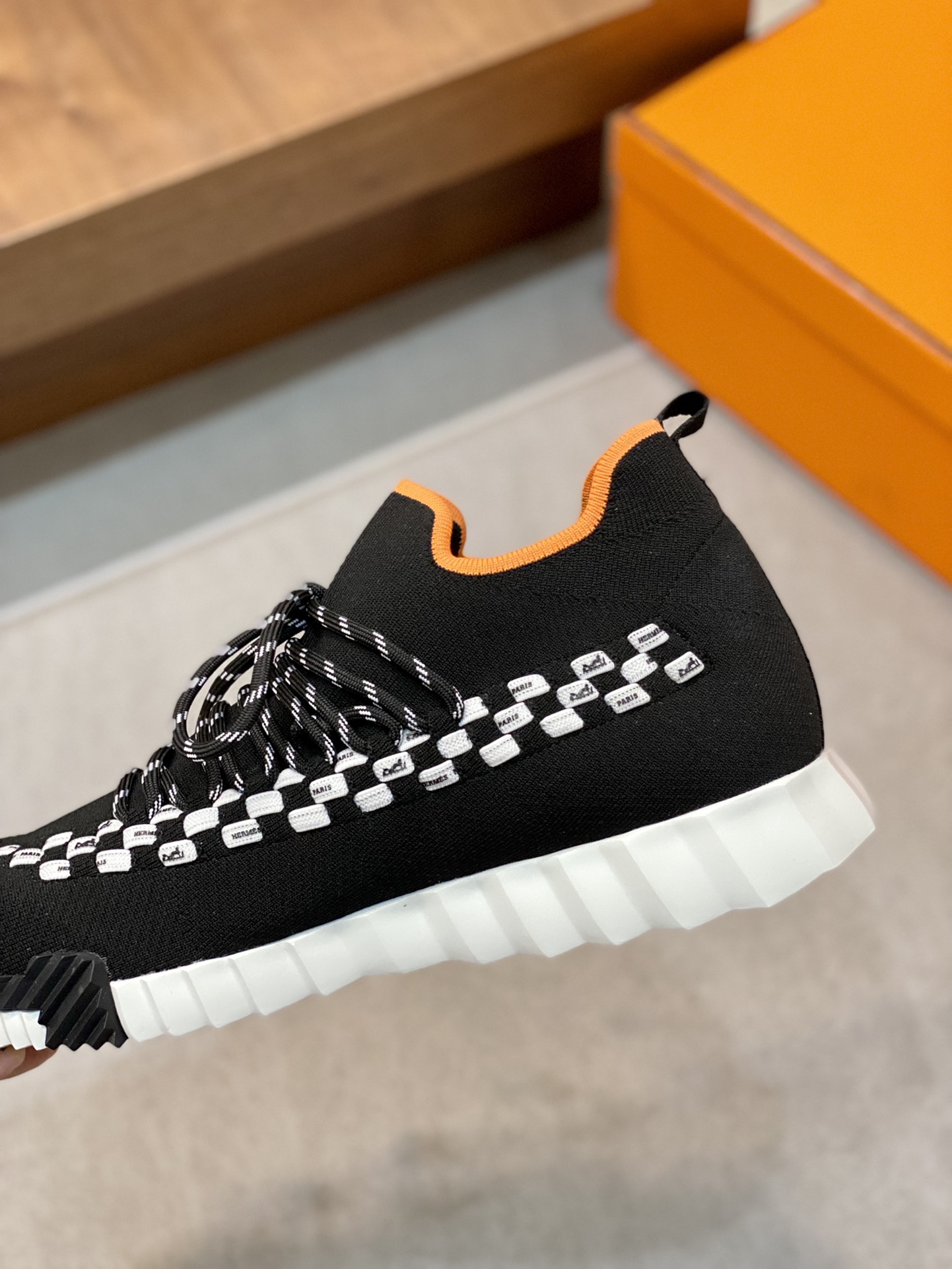 H**me5 Sneakers Flex Black And Orange For Men H222910ZH02405