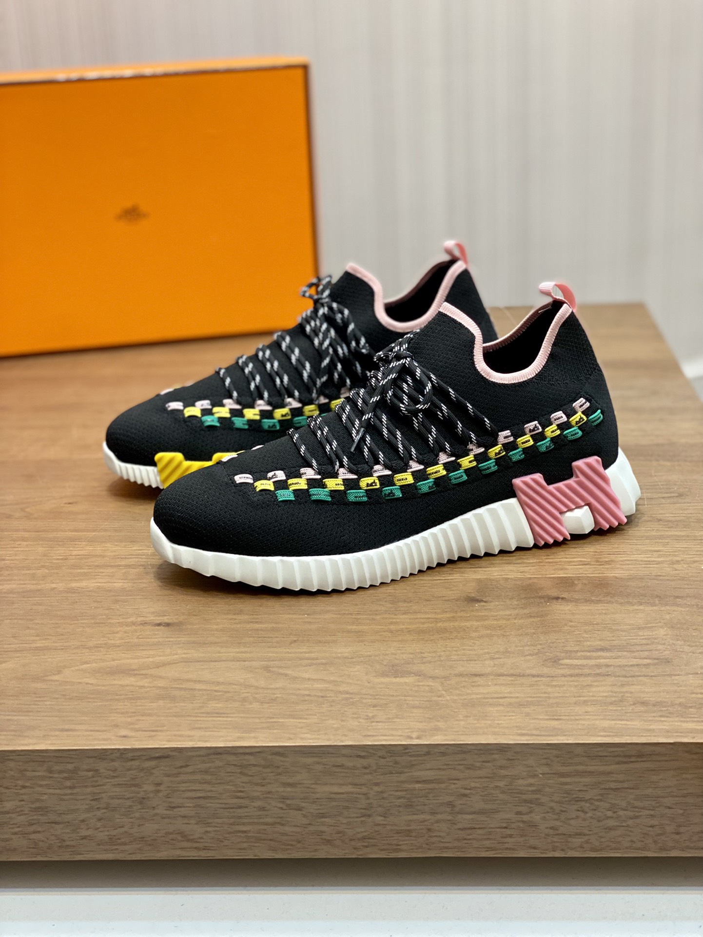 H**me5 Sneakers Flex Black And Pink For Men