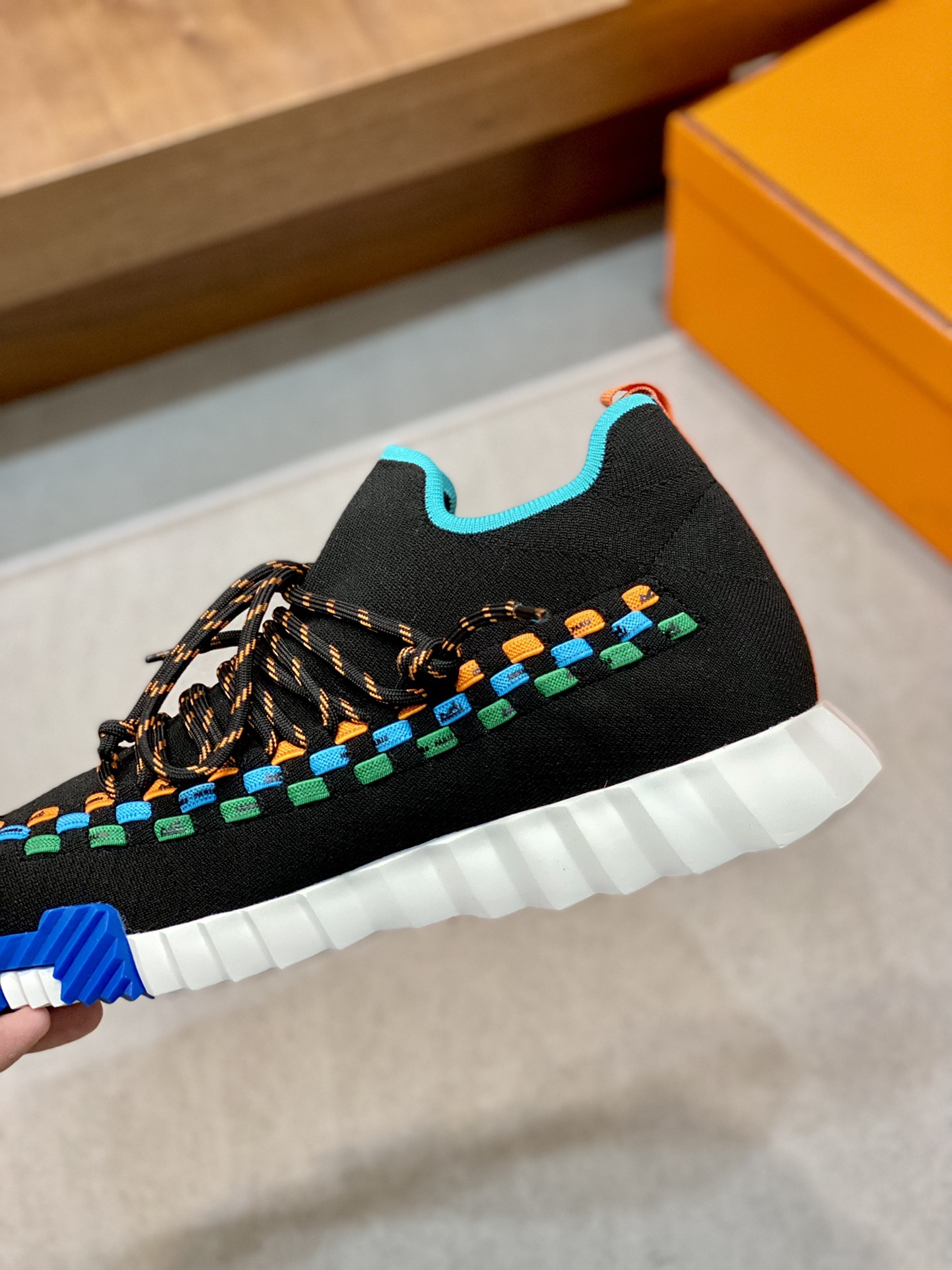 H**me5 Sneakers Flex Black And Blue For Men