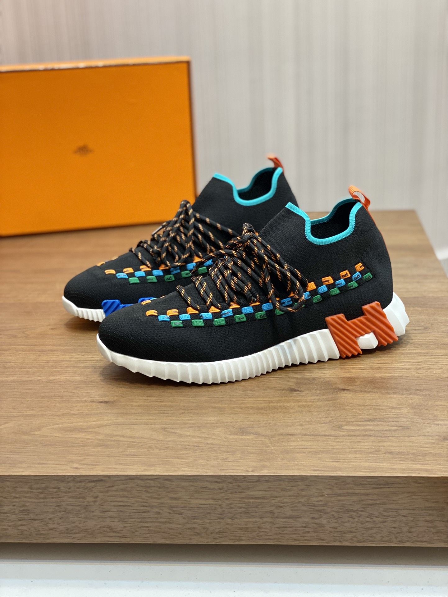 H**me5 Sneakers Flex Black And Blue For Men