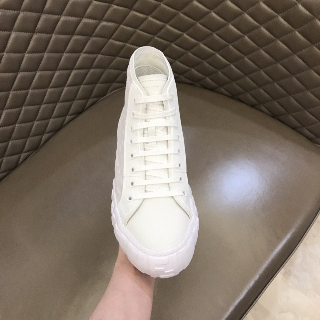 F**di Flow High Tops Sneakers White For Men 7E1424