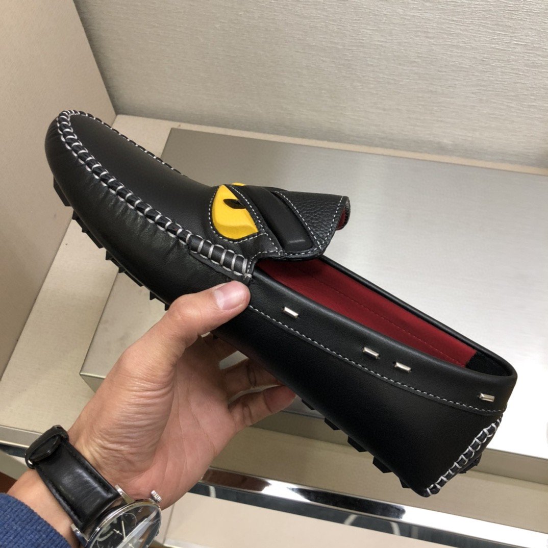 F**di Force Black Loafers For Men