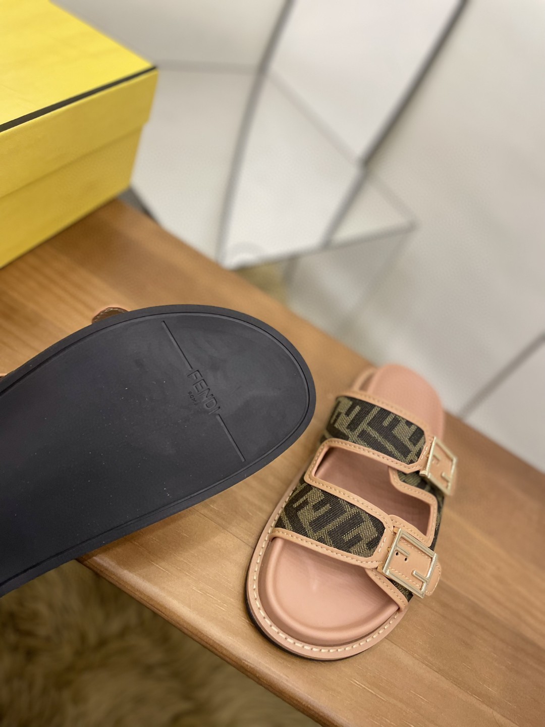 F**di Feel Slides Dark Pink For Women