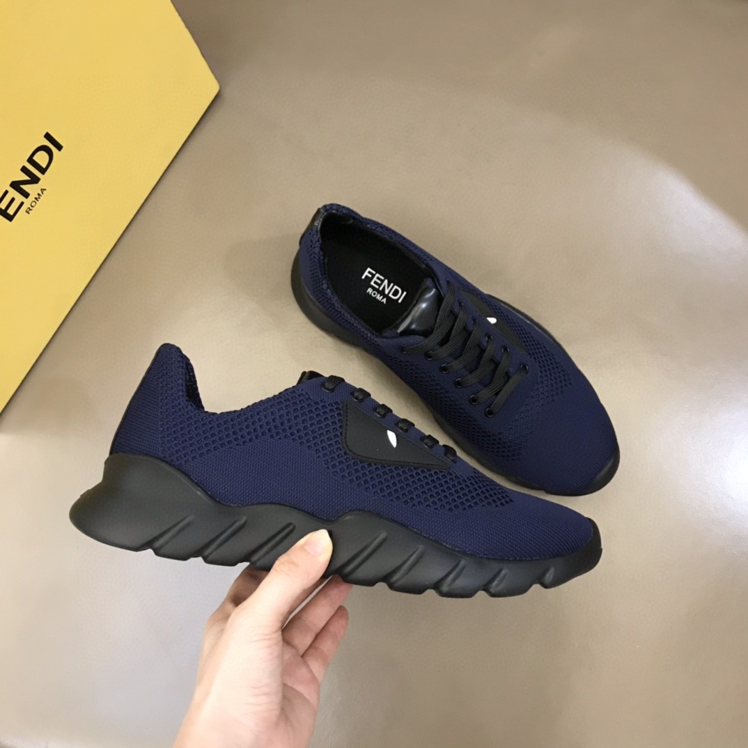F**di Force Dark Blue Sneakers For Men