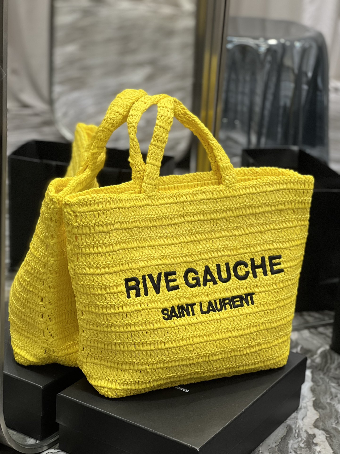 Sa1nt Lau*nt Rive Gauche S*pple Tote Bag Yellow For Women, Women’s Bags 15in/38cm Y51