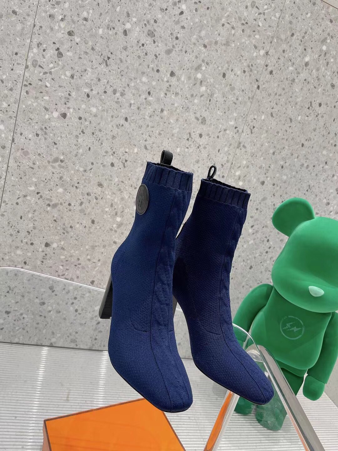 H**me5 Volver 90 Ankle Boots Blue For Women 3.5in/9cm H192035Z O5405